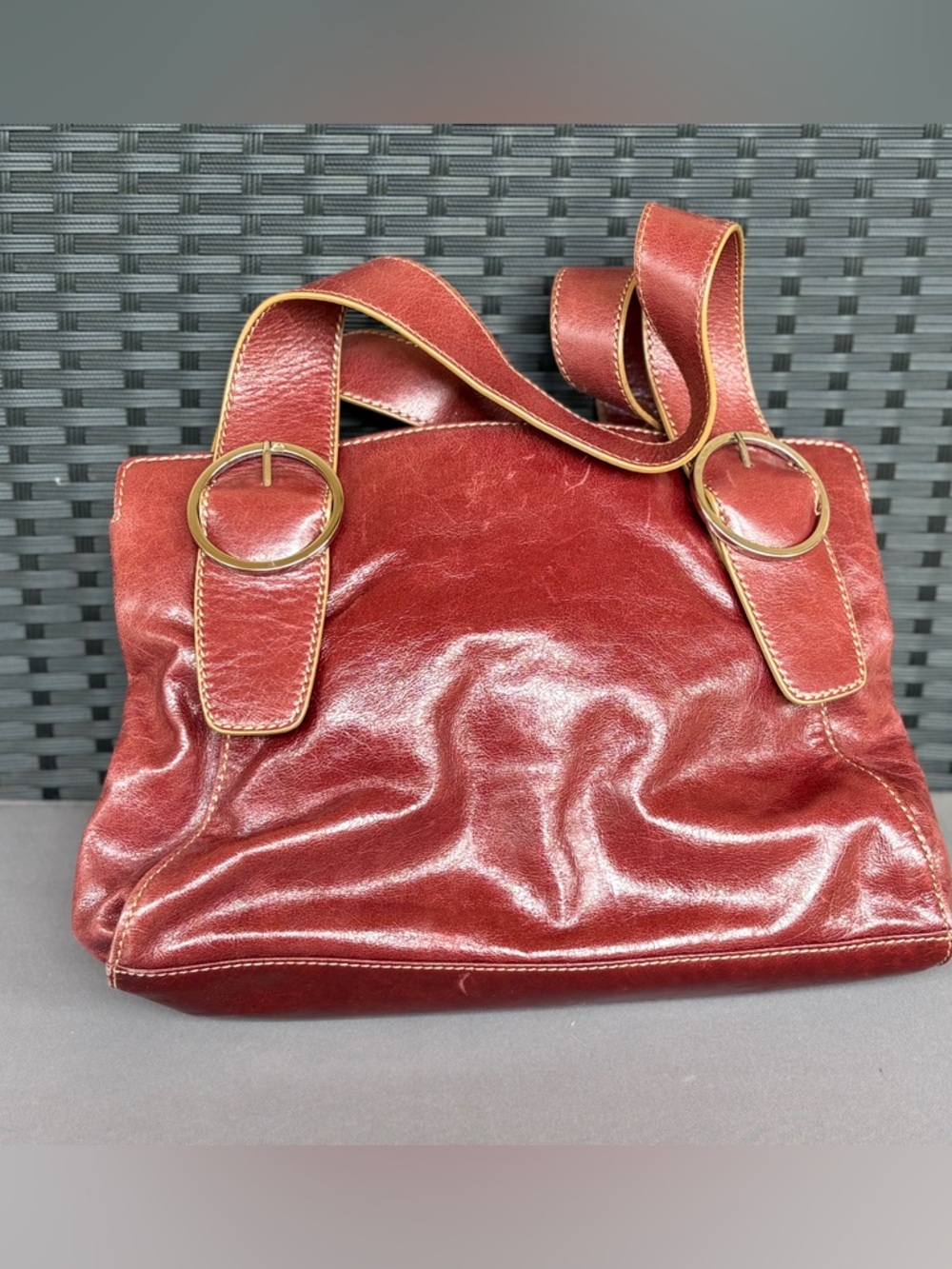 Ginger Michelle y2K red Leather purse